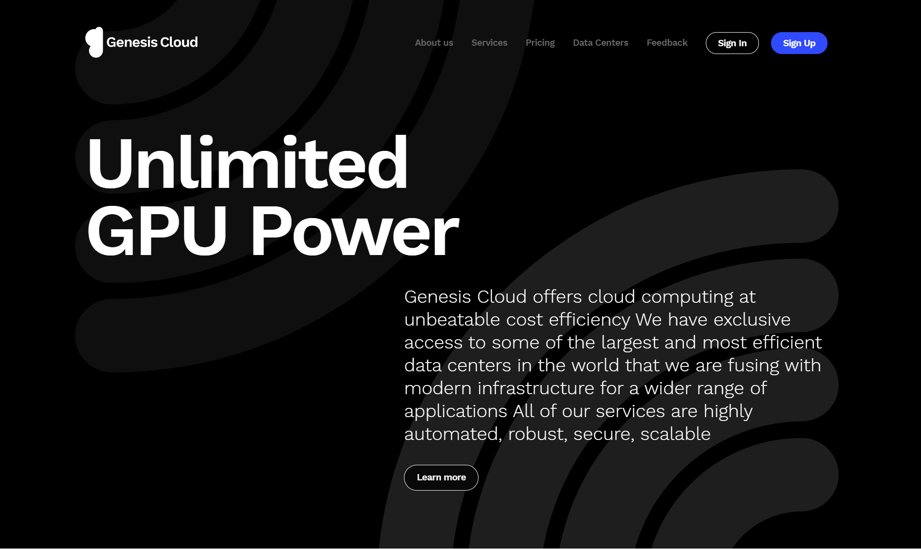 Cloud Computing - Homepage and User Dashboard